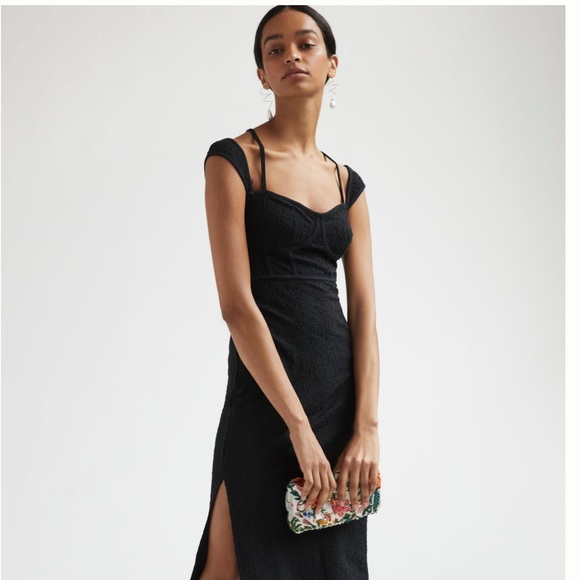 Anthropologie Dresses & Skirts - Anthropologie black fitted dress M NWT